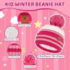 imageFZ FANTASTIC ZONE Kids Toddler Winter Hat Beanie with Warm Fleece Ski Baby Hats for 27 Years Skull Cap Baby Boys Girls GiftsRose Red