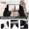 imageFZ FANTASTIC ZONE Winter Fingerless Gloves for Women Men Fleece Warm Knit Type Work Half Finger Gloves for Cold Weather GiftBlack
