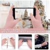 imageFZ FANTASTIC ZONE Winter Fingerless Gloves for Women Men Fleece Warm Knit Type Work Half Finger Gloves for Cold Weather GiftPink