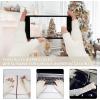 imageFZ FANTASTIC ZONE Winter Fingerless Gloves for Women Men Fleece Warm Knit Type Work Half Finger Gloves for Cold Weather GiftWhite