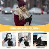 imageFZ FANTASTIC ZONE Womens Winter Gloves with Touch Screen Thermal Chenille Warm Lining Knit Gloves for Women Cold Weather GiftDark Grey