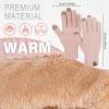 imageFZ FANTASTIC ZONE Womens Winter Gloves with Touch Screen Thermal Chenille Warm Lining Knit Gloves for Women Cold Weather GiftPink