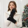 imageFZ FANTASTIC ZONE Winter Gloves for Women Chenille Warm Knit Work Touchscreen Womens Gloves for Cold Weather GiftsBlack