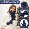 imageFZ FANTASTIC ZONE Winter Gloves for Women Chenille Warm Knit Work Touchscreen Womens Gloves for Cold Weather GiftsNavy Blue