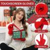 imageFZ FANTASTIC ZONE Winter Gloves for Women Chenille Warm Knit Work Touchscreen Womens Gloves for Cold Weather GiftsRed