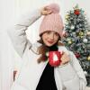 imageFZ FANTASTIC ZONE Womens Winter Warm Beanie Hat Knit Slouchy Skull Cap Thick Fleece Lined with Pom Pom Gifts for WomenPink