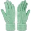 imageFZ FANTASTIC ZONE Winter Gloves for Women Chenille Warm Knit Work Touchscreen Womens Gloves for Cold Weather GiftsMint Green