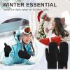 imageFZ FANTASTIC ZONE Winter Warm Mittens for Women Knitted Womens Gloves for Cold Weather with Thick Fleece Lined GiftsBlack