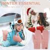 imageFZ FANTASTIC ZONE Winter Warm Mittens for Women Knitted Womens Gloves for Cold Weather with Thick Fleece Lined GiftsPink