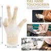 image:imageFZ FANTASTIC ZONE Womens Winter Gloves for Cold Weather Touch Screen Texting Warm Knit Thermal Gloves Gifts for WomenApricot White