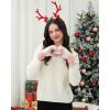 image:imageFZ FANTASTIC ZONE Womens Winter Gloves for Cold Weather Touch Screen Texting Warm Knit Thermal Gloves Gifts for WomenPink White