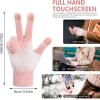 image:imageFZ FANTASTIC ZONE Womens Winter Gloves for Cold Weather Touch Screen Texting Warm Knit Thermal Gloves Gifts for WomenPink White