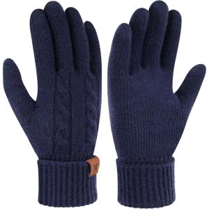 image:imageFZ FANTASTIC ZONE Womens Winter Warm Touch Screen Gloves Elastic Cuff Thermal Knit Gloves for Women Cold Weather GiftsNavy Blue