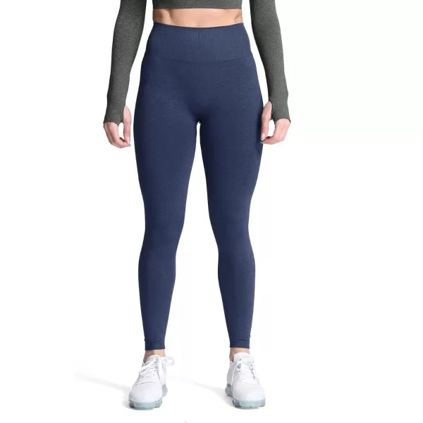 Aoxjox Womens High Waist Workout Gym Vital Seamless Leggings Yoga Pants 24A Navy Marl