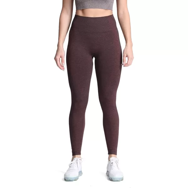 Aoxjox Womens High Waist Workout Gym Vital Seamless Leggings Yoga Pants 24Cherry Brown Marl