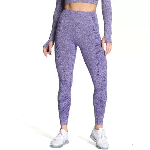 Aoxjox Womens High Waist Workout Gym Vital Seamless Leggings Yoga Pants 24Indigo Marl