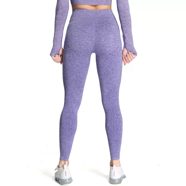 Aoxjox Womens High Waist Workout Gym Vital Seamless Leggings Yoga Pants 24Indigo Marl
