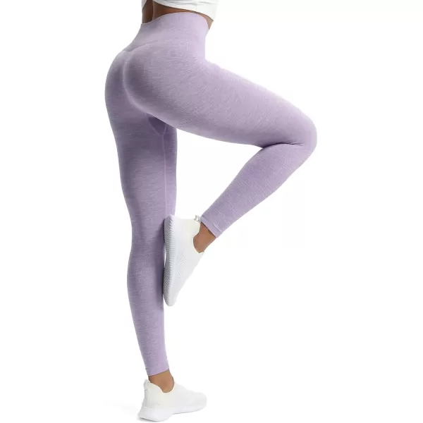 Aoxjox Womens High Waist Workout Gym Vital Seamless Leggings Yoga Pants 24Lilac Marl