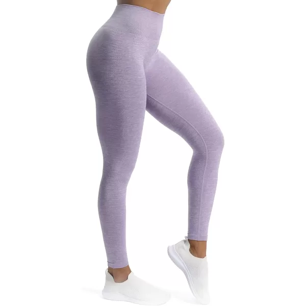 Aoxjox Womens High Waist Workout Gym Vital Seamless Leggings Yoga Pants 24Lilac Marl