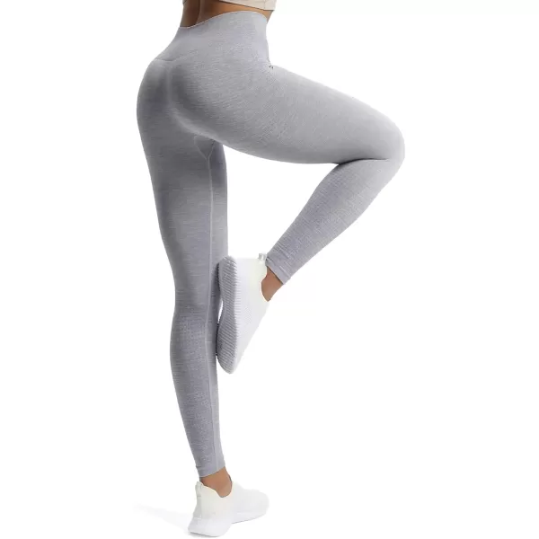Aoxjox Womens High Waist Workout Gym Vital Seamless Leggings Yoga Pants 24Smokey Grey Marl