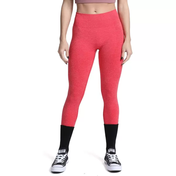 Aoxjox Womens High Waist Workout Gym Vital Seamless Leggings Yoga Pants 24Vital 20 Racing Red Marl