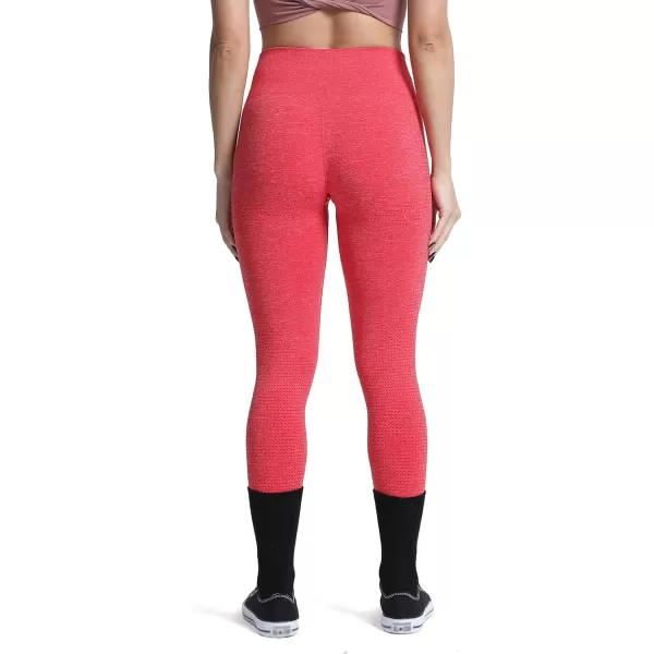 Aoxjox Womens High Waist Workout Gym Vital Seamless Leggings Yoga Pants 24Vital 20 Racing Red Marl
