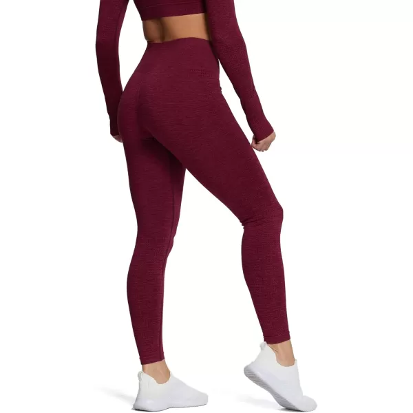 Aoxjox Womens High Waist Workout Gym Vital Seamless Leggings Yoga Pants 24Vital 30 Sangria Red