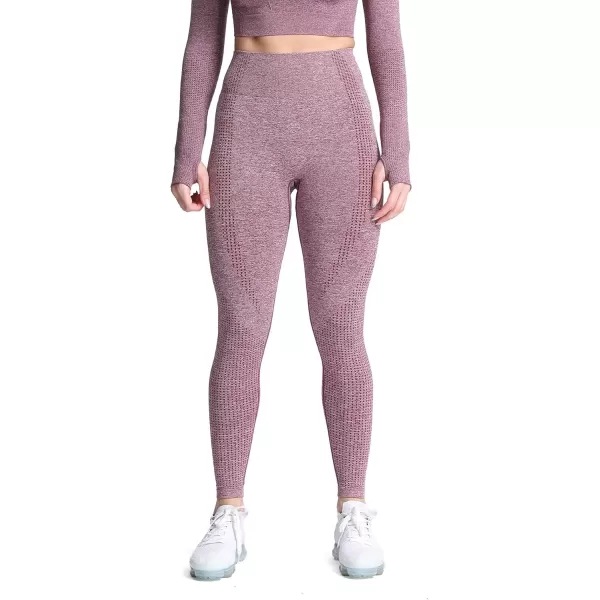 Aoxjox Womens High Waist Workout Gym Vital Seamless Leggings Yoga Pants 24Wine Red Marl