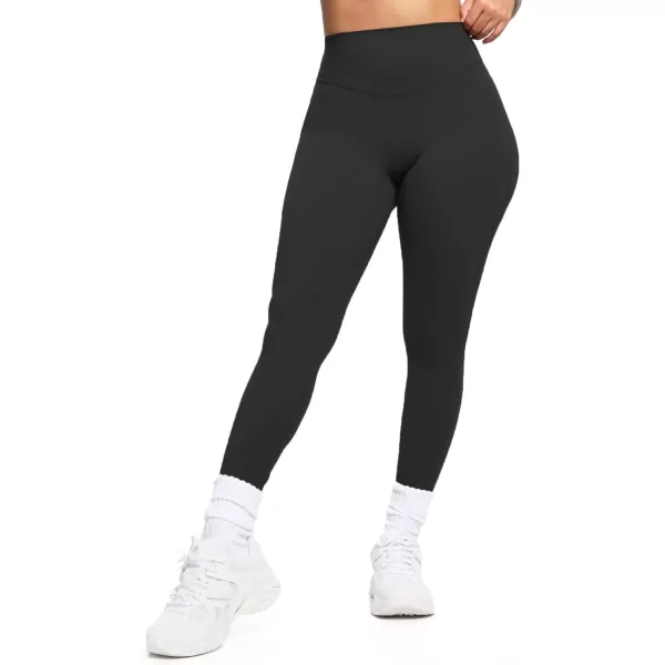 Aoxjox Womens Workout Leggings Hidden Scrunch Butt Lifting High Waist Tummy Control Gym Workout Yoga Pants 27quotBlack