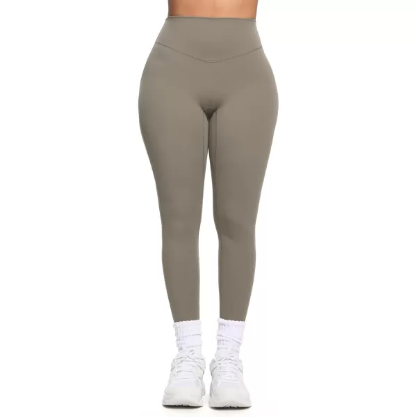 Aoxjox Womens Workout Leggings Hidden Scrunch Butt Lifting High Waist Tummy Control Gym Workout Yoga Pants 27quotDriftwood