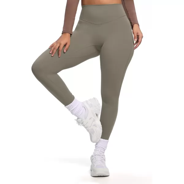 Aoxjox Womens Workout Leggings Hidden Scrunch Butt Lifting High Waist Tummy Control Gym Workout Yoga Pants 27quotDriftwood