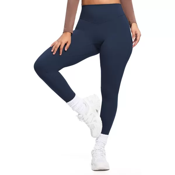 Aoxjox Womens Workout Leggings Hidden Scrunch Butt Lifting High Waist Tummy Control Gym Workout Yoga Pants 27quotNavy