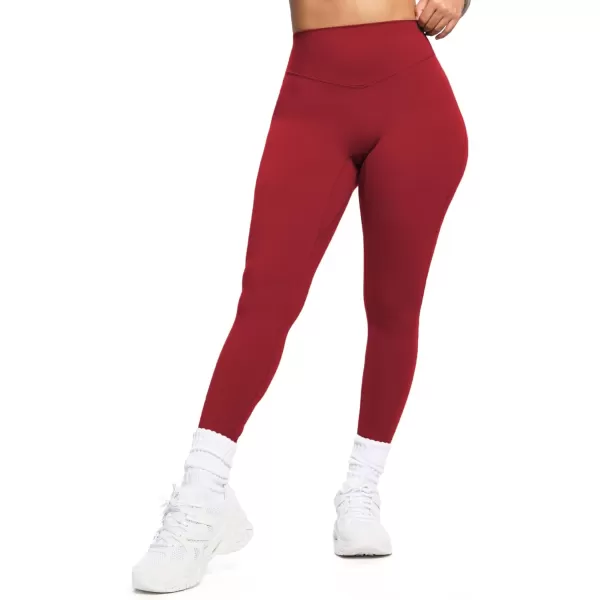 Aoxjox Womens Workout Leggings Hidden Scrunch Butt Lifting High Waist Tummy Control Gym Workout Yoga Pants 27quotRumba Red