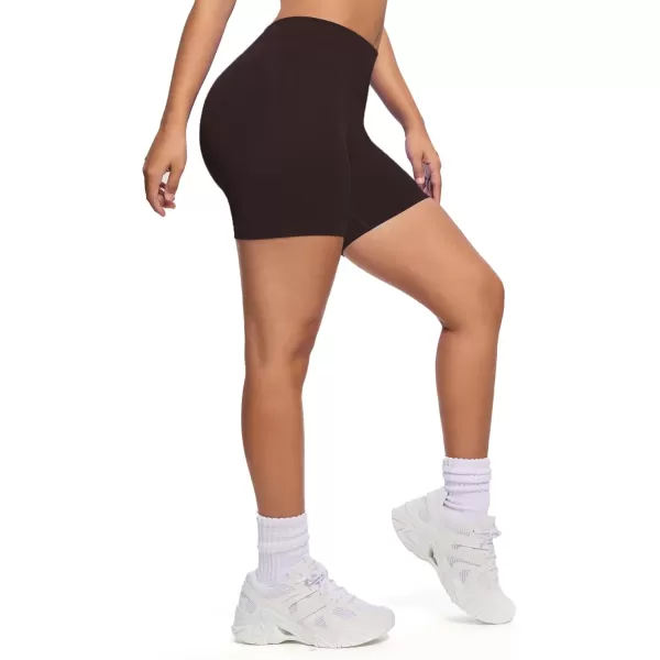 Womens Impact Seamless Workout Shorts Hidden Scrunch Butt Lifting Low Waist Gym ShortsDandelion Brown