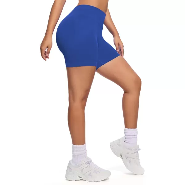 Womens Impact Seamless Workout Shorts Hidden Scrunch Butt Lifting Low Waist Gym ShortsDeep Sea