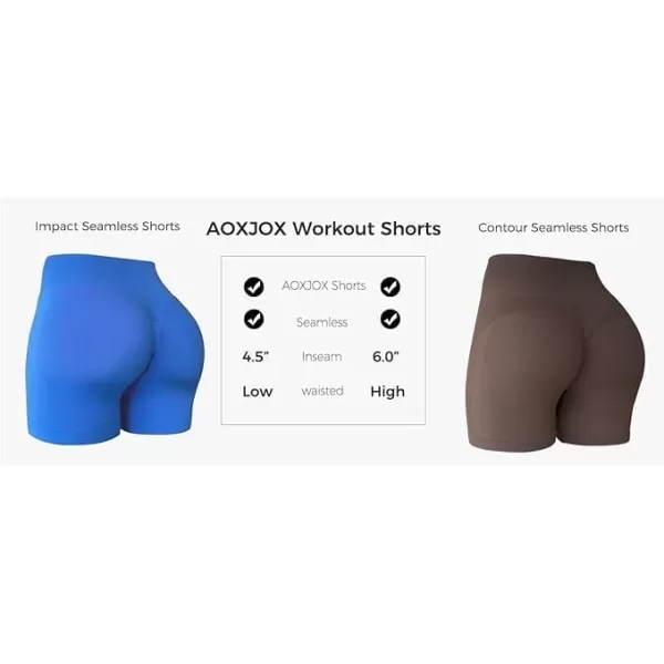 Womens Impact Seamless Workout Shorts Hidden Scrunch Butt Lifting Low Waist Gym ShortsDeep Sea