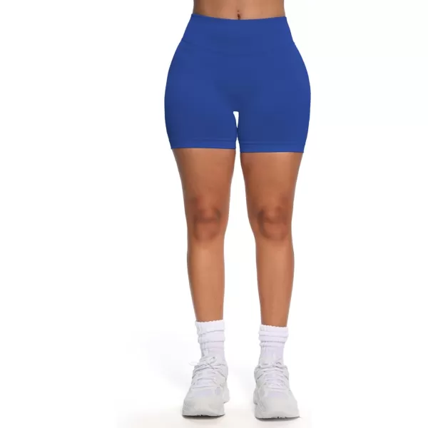 Womens Impact Seamless Workout Shorts Hidden Scrunch Butt Lifting Low Waist Gym ShortsDeep Sea