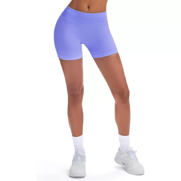 Womens Impact Seamless Workout Shorts Hidden Scrunch Butt Lifting Low Waist Gym ShortsPeriwinkle