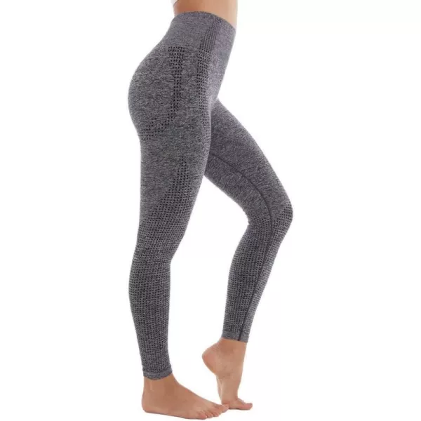 Aoxjox Womens High Waist Workout Gym Vital Seamless Leggings Yoga Pants 24A Charcoal Grey Marl