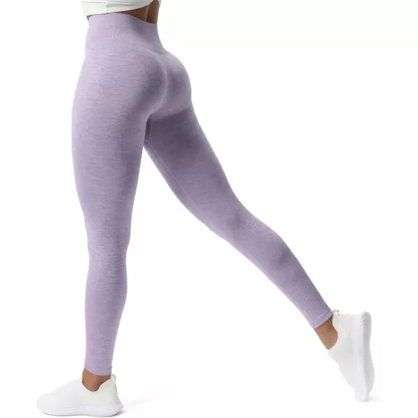 Aoxjox Womens High Waist Workout Gym Vital Seamless Leggings Yoga Pants 24Lilac Marl