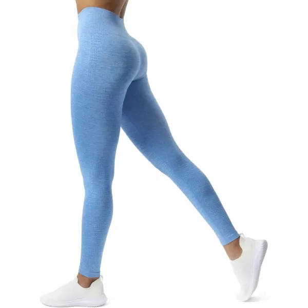 Aoxjox Womens High Waist Workout Gym Vital Seamless Leggings Yoga Pants 24Sky Blue Marl