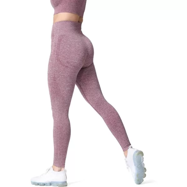 Aoxjox Womens High Waist Workout Gym Vital Seamless Leggings Yoga Pants 24Wine Red Marl