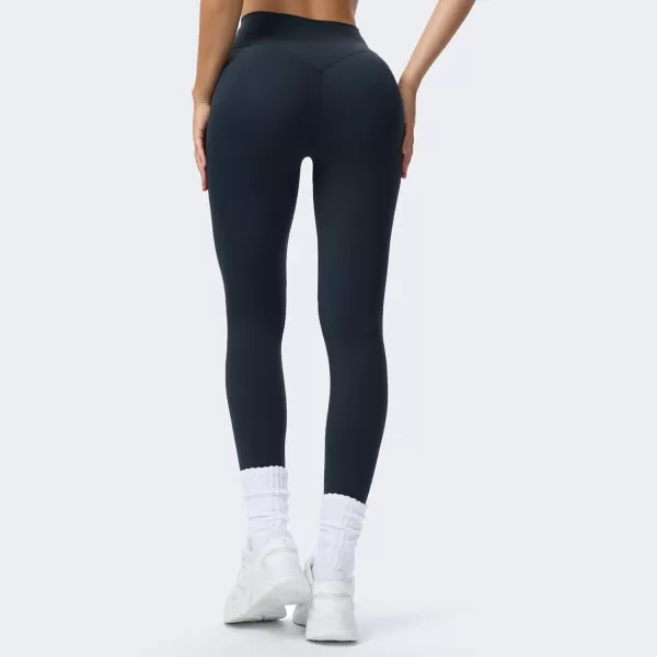 Aoxjox High Waisted Workout Breeze Leggings for Women Tummy Control Buttery Soft Yoga PantsBlueberry Size Down If in Between