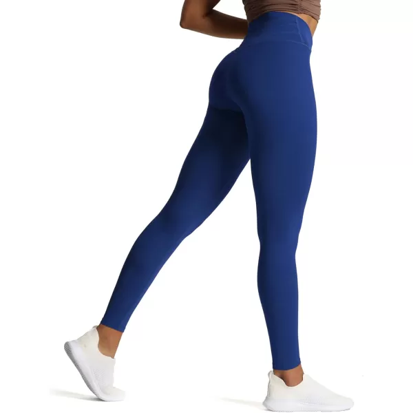Aoxjox High Waisted Workout Leggings for Women CrossWaist Crossover Tummy Control Trinity Buttery Soft Yoga Pants 26quotBellwether Blue