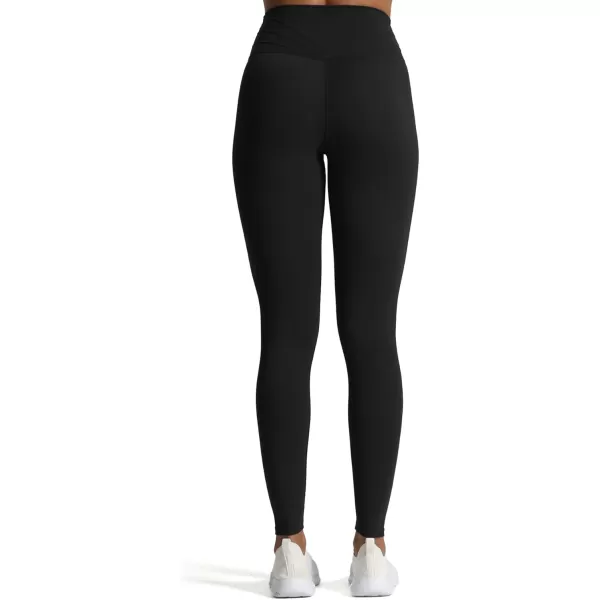 Aoxjox High Waisted Workout Leggings for Women CrossWaist Crossover Tummy Control Trinity Buttery Soft Yoga Pants 26quotBlack