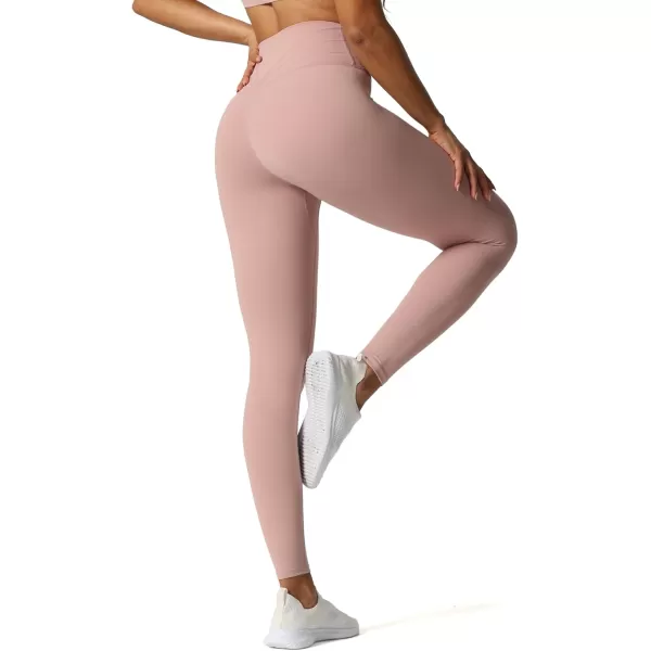 Aoxjox High Waisted Workout Leggings for Women CrossWaist Crossover Tummy Control Trinity Buttery Soft Yoga Pants 26quotWoodrose