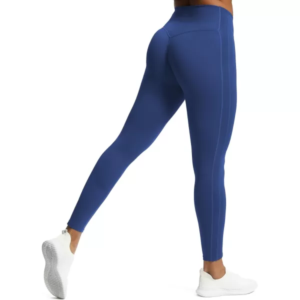 Aoxjox High Waisted Workout Leggings for Women GEO Compression Tummy Control Gym Buttery Soft Yoga Pants 27quotBellwether Blue