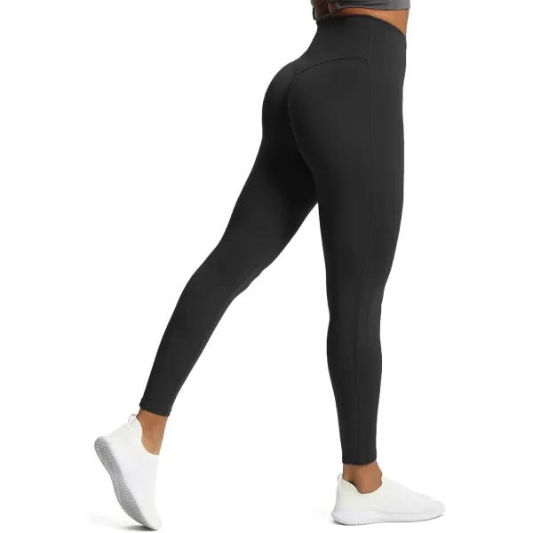 Aoxjox High Waisted Workout Leggings for Women GEO Compression Tummy Control Gym Buttery Soft Yoga Pants 27quotBlack