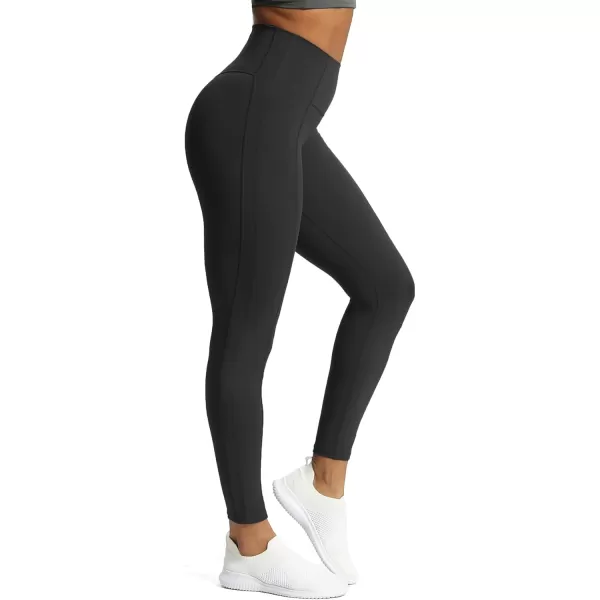 Aoxjox High Waisted Workout Leggings for Women GEO Compression Tummy Control Gym Buttery Soft Yoga Pants 27quotBlack