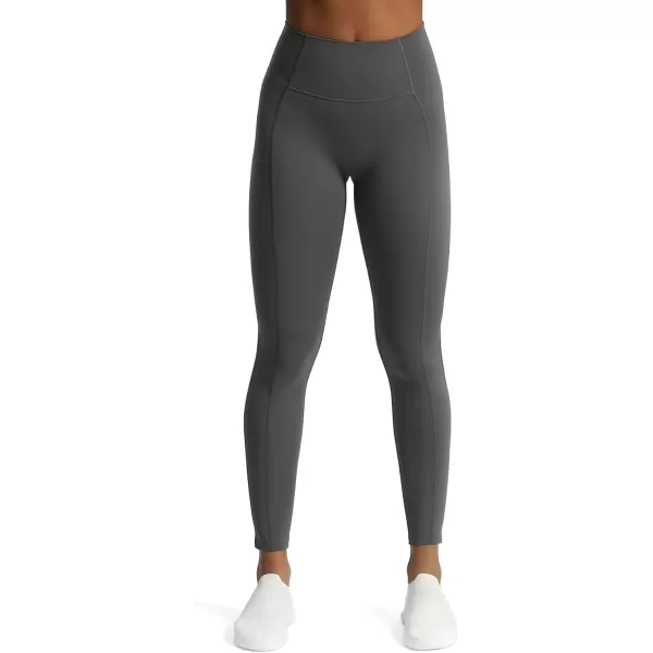 Aoxjox High Waisted Workout Leggings for Women GEO Compression Tummy Control Gym Buttery Soft Yoga Pants 27quotIron Grey